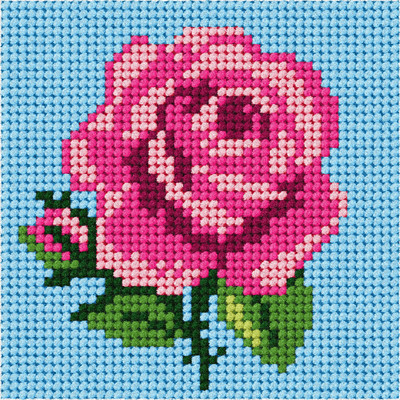 Orchidea Needlepoint Kit: My First Embroidery: Mini: Rose