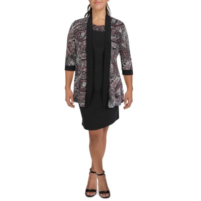 

Женский серый вязаный рабочий костюм из 2 предметов R-M Richards  BHFO 2401, Grey/black
