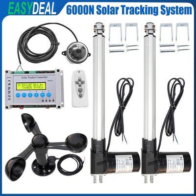 6000N Dual Axis Solar Tracker Controller& 12V 2X16'' Linear Actuator &Anemometer