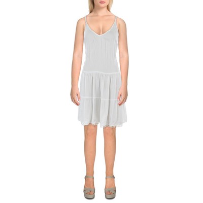 

Женский белый сарафан выше колена с кружевной отделкой Raviya  BHFO 5826