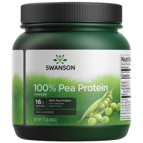 Swanson 100% Pure Pea Protein 1,1 фунта в порошке