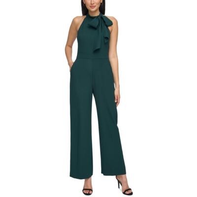 Vince Camuto Женский вечерний комбинезон на бретелях с бантом из крепа BHFO 4644