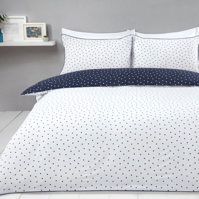 Mini Polka Dots Bedding Reversible Duvet Cover and Pillowcase Set