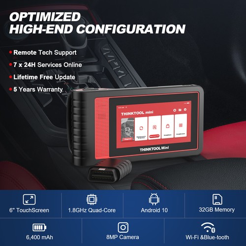 Thinktool mini OBD2 Scanner All System Diagnostic Tool Key Coding Bidirectional
