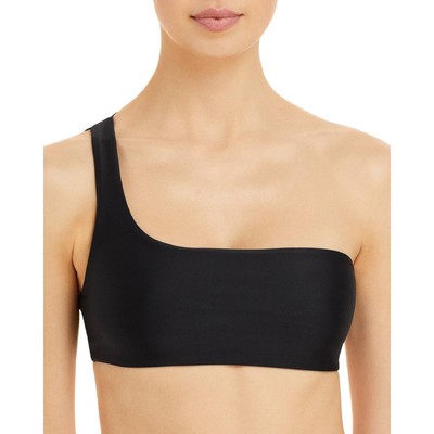 JADE Swim Женская черная асимметричная пляжная одежда-бандо Бикини Swim Top XS BHFO 8240