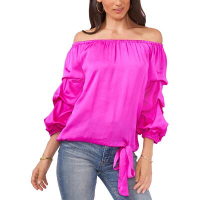Женская блузка с открытыми плечами и пышными рукавами с завязками по бокам от Vince Camuto, топ BHFO 8400