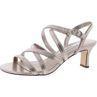 

Nina Женские вечерние босоножки металлик Genaya на каблуке 7, средний (B,M) BHFO 6084, Taupe reflective