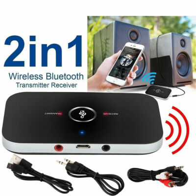 2-IN-1 Bluetooth Receiver & Transmitter Wireless RCA to 3.5mm Aux Audio Adapter