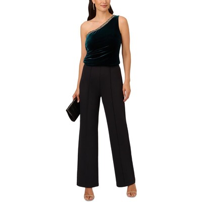 Женская блузка-пуловер из зеленого бархата с вышивкой Adrianna Papell 4 BHFO 0505
