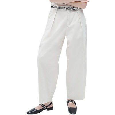Rag & Bone Womens Donovan Ivory Pleated Wide Leg Pants Trousers 0 BHFO 1289