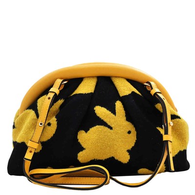 Pre-owned Jw Anderson Ladies The Bumper Intarsia Clutch Bag Hb0554 Fa0304 897 In Yellow
