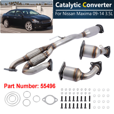All Three Exhaust Catalytic Converters Set For Nissan Maxima 3.5L 2009-2014 EPA