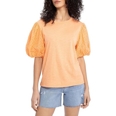 

Sanctuary Женская футболка с круглым вырезом и люверсами Cloud Control BHFO 0986