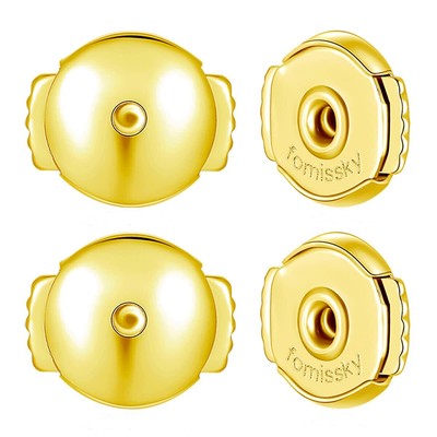Secure Locking Earring Backs for Studs 2 Pairs, Hypoallergenic Spring Earring...