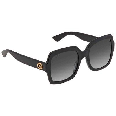 Pre-owned Gucci Grey Square Ladies Sunglasses Gg0036sn 001 54 Gg0036sn 001 54 In Gray
