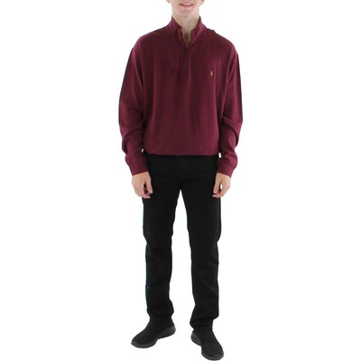

Красный хлопковый пуловер с логотипом Polo Ralph Lauren, большой и высокий,  BHFO 6590