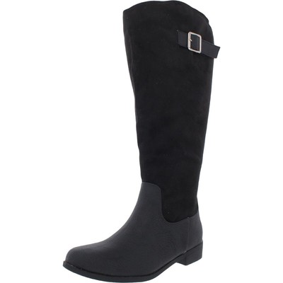 

Женские черные сапоги до колена Journee Collection Shoes 7 Medium (B,M) BHFO 9525, Черный, 000402XWC