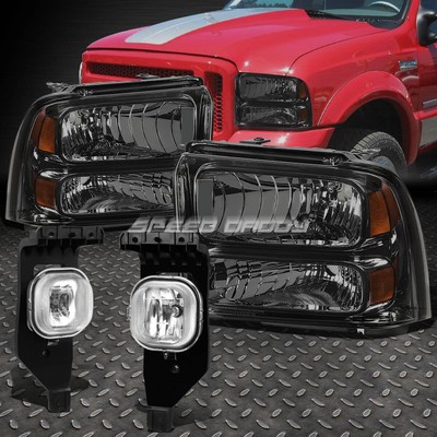 ФАРЫ С ДЫМЧАТЫМИ ЛИНЗАМИ + ПРОЗРАЧНЫЕ ПРОТИВОТУМАННЫЕ ФАРЫ ДЛЯ 05-07 FORD SUPER DUTY LHS +RHS