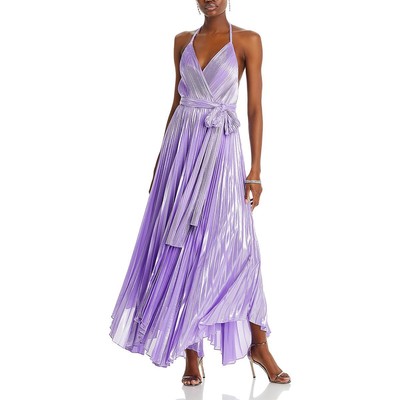 Женское вечернее платье Alice and Olivia Arista фиолетового цвета металлик, 8 BHFO 6481
