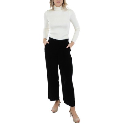 

Женские черные бархатные широкие брюки до щиколотки Eileen Fisher  BHFO 4089, Черный, F1VL2P4548M