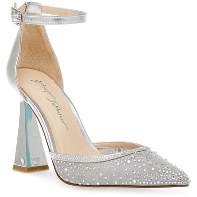 Betsey Johnson Womens Viola Silver Pumps Shoes 6 Medium (B,M) BHFO 7941