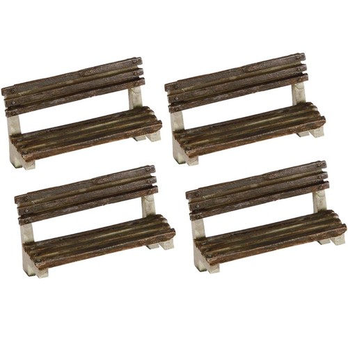 OO Gauge Benches (x4) Bachmann Scenecraft 44-514