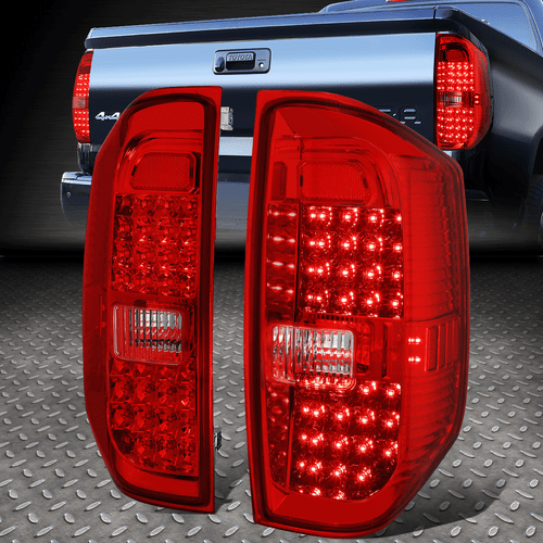 [ПОЛНЫЙ СВЕТОДИОД] ДЛЯ 14-18 TOYOTA TUNDRA КРАСНЫЙ КОРПУС ЗАДНЕГО ФОНАРЯ ЗАДНЕГО СТОЯНОЧНОГО ТОРМОЗА