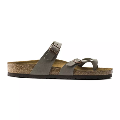 BIRKENSTOCK BIRKENSTOCK MAYARI BIRKO-FLOR NUBUCK SANDALS - REGULAR UNISEX MENS WOMENS - STON