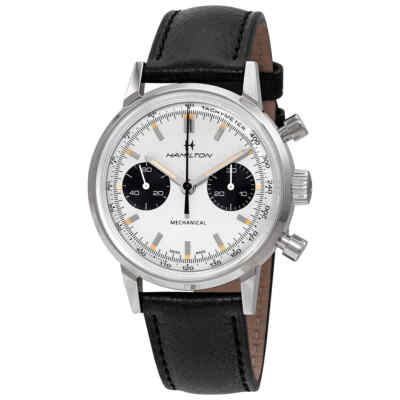 hamilton Intra-Matic Chronograph Hand Wind White Dial Men's Watch H38429710