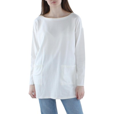 Женская белая туника-топ из органического хлопка Eileen Fisher, L BHFO 4056