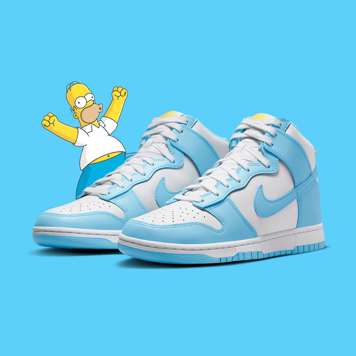 シューズ(男性用) NIKE DUNK HI RETRO Blue Chill White 27.5 DD1399-401 Nike Dunk High Retro Homer Blue Chill White