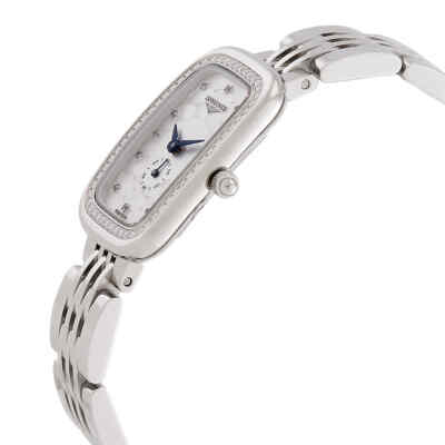 Pre-owned Longines Equestrian Quartz Diamond Silver Dial Ladies Watch L6.141.0.77.6