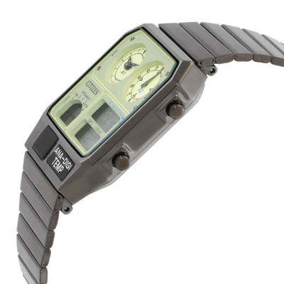Pre-owned Citizen Alarm Quartz Analog-digital Green Dial Ladies Watch Jg2147-85x