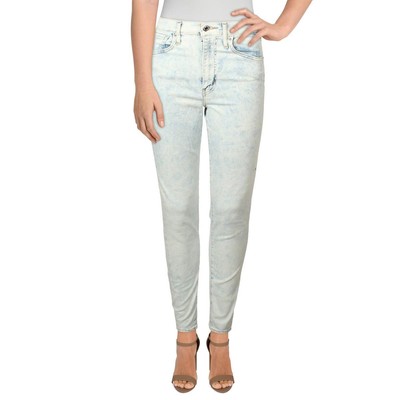 Джинсы-скинни Levis Womens Mile High Blue Denim с потертостями на лодыжках 26 BHFO 7194