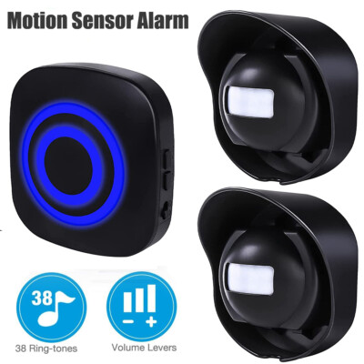 656ft Wireless Driveway Alarm Doorbell Motion Sensor Outdoor Home Security F5J4