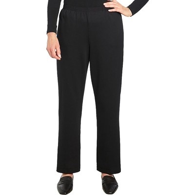 Alfred Dunner Womens Black Classic Fit Slacks Dress Pants Trousers L BHFO 6929