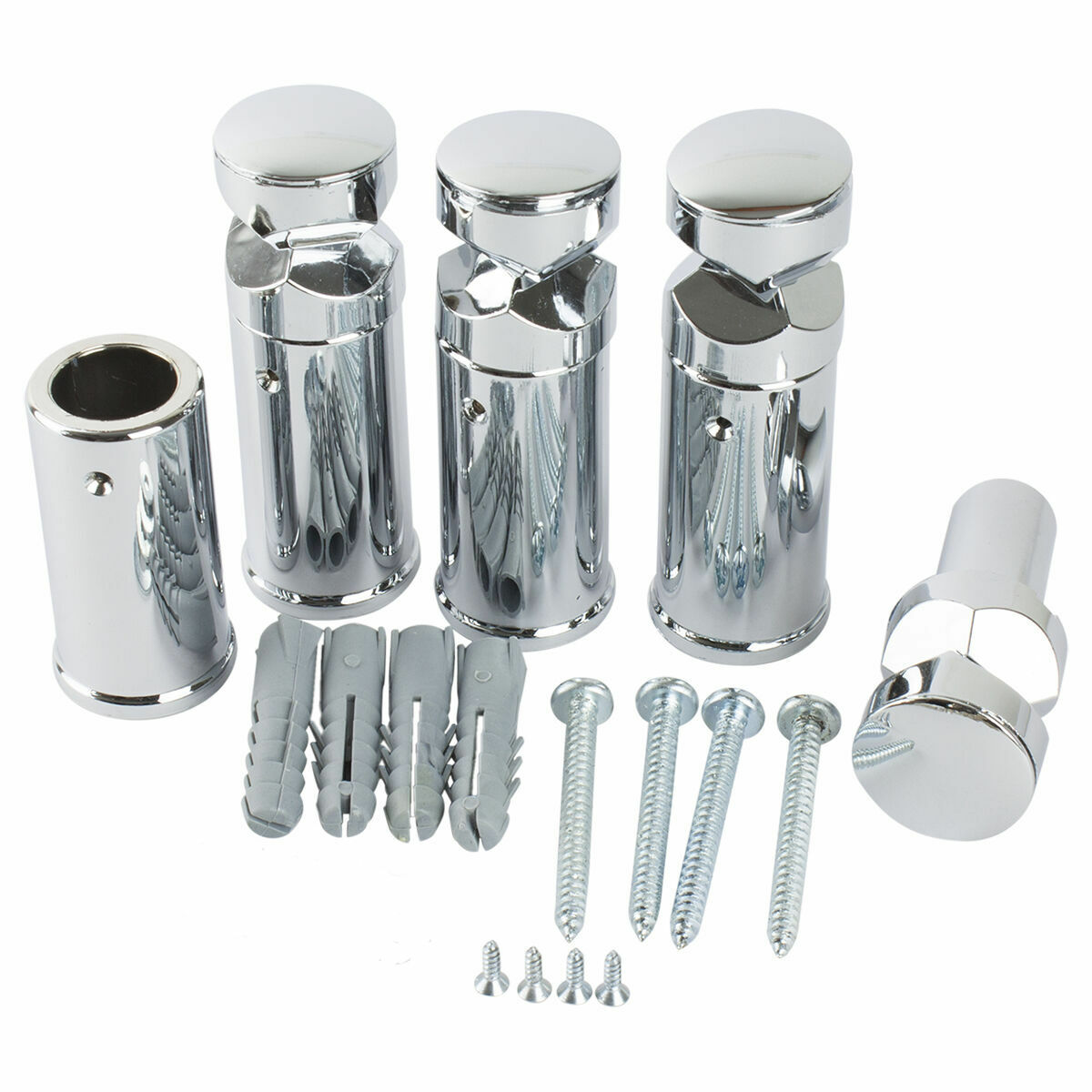 Brackets for Heated Towel Rail Radiators Set of Universal BlackChrome