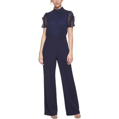 Женский темно-синий шифоновый креповый комбинезон Vince Camuto Petites 8P BHFO 4383