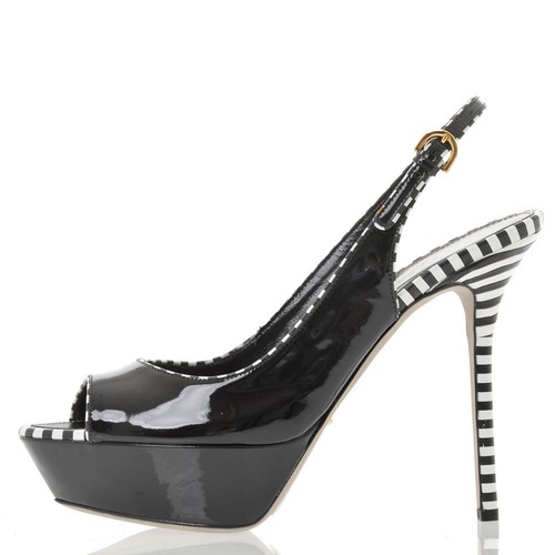 Sergio Rossi 'Godiva' Slingback Pumps – Black Suede – Size