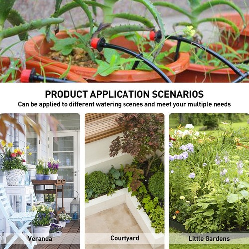 25m Auto Timer Manual Drip Irrigation System Home Garden Plant