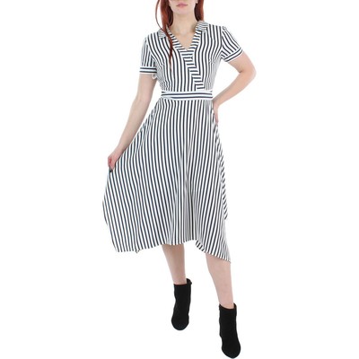 

Женское повседневное платье миди с коротким рукавом Karl Lagerfeld Paris BHFO 5481, Белый