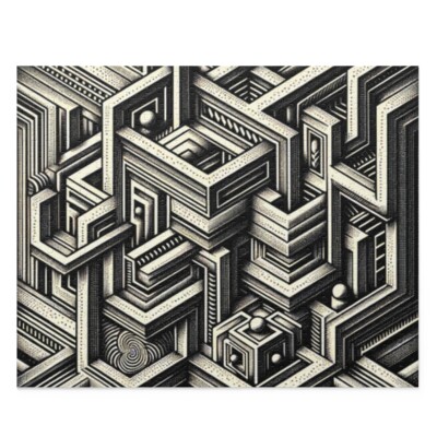 Puzzle (120, 252, 500-Piece) Optical Illusion Trippy