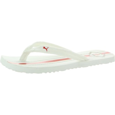 

Мужские белые сандалии-стринги Puma Basic Flip Football на плоской подошве 14, средний (D) BHFO 8717, White/high risk red/white, Basic Flip Football