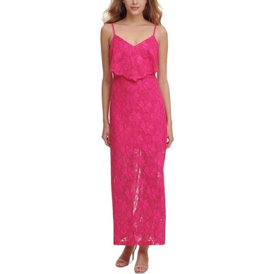 

Guess Женское розовое кружевное длинное летнее платье макси  BHFO 3778, Fuschia