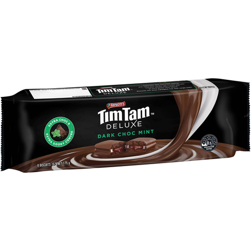 Tim Tam Dsrkダーク Arnotts Tim Tam Deluxe Dark Choc Mint Chocolate Biscuits