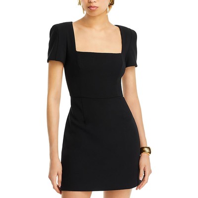 French Connection Womens Black Above Knee Square Neckline Mini Dress 6 BHFO 6446