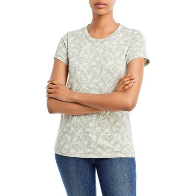 

Женская футболка Rag - Bone Julie Green из органического хлопка с цветочным принтом, топ  BHFO 3165, Jade