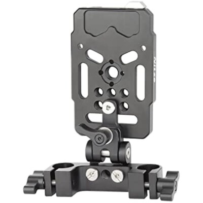 Nitze V Mount Battery Plate V-Lock with Dual 15mm Rod Clamp and Adjustable Arm