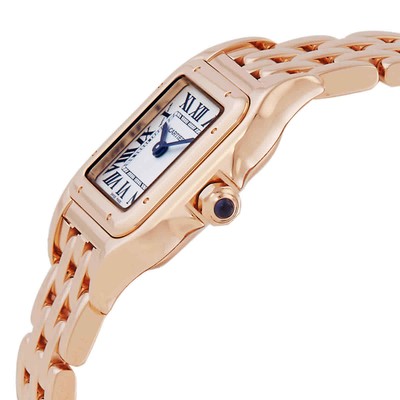 Pre-owned Cartier Panthere Small Size Quartz Silver Dial Ladies Watch Wgpn0040