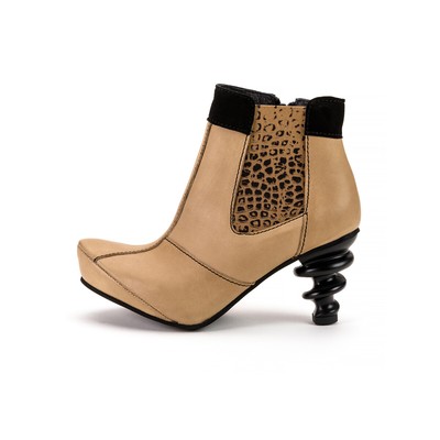 TIGGERS TIGGERS STIEFELETTE DAMEN BEIGE NEU & OVP 792817